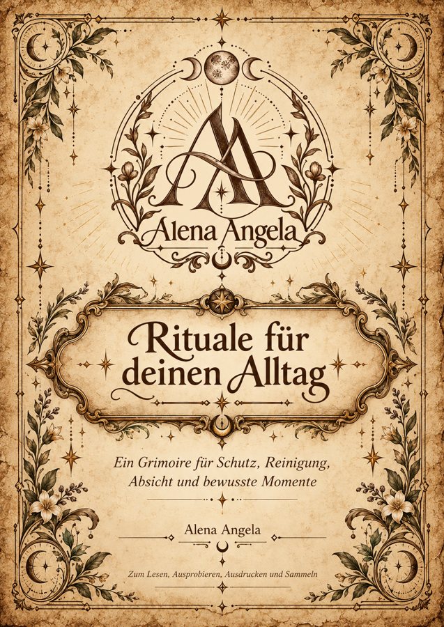 Cover des Ritualgrimoires «Rituale für deinen Alltag» von Alena Angela